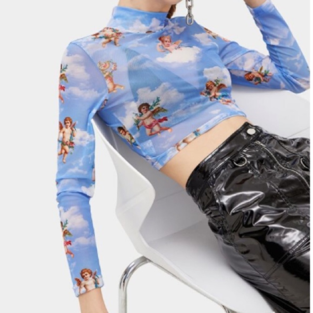 mesh blue angel shirt